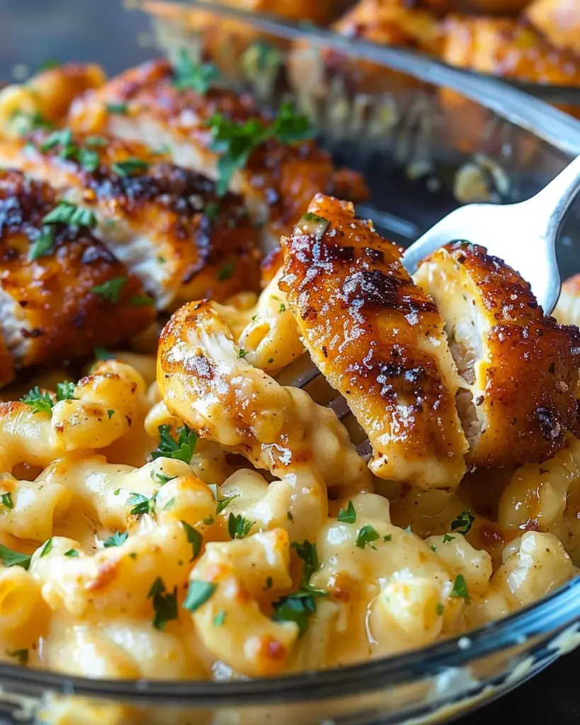 High-Protein Honey Garlic Butter Chicken with Mac & Cheese