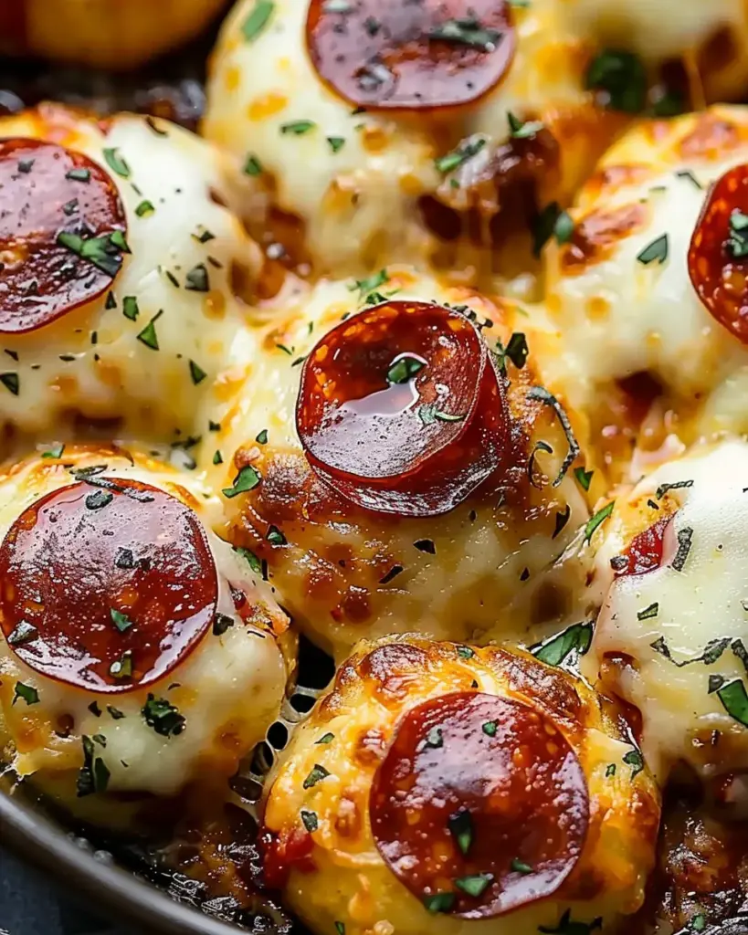 Cheesy Pepperoni Pizza Bombs