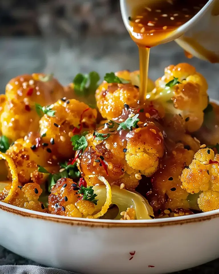 Vegan Lemon Pepper Glazed Cauliflower Recipe