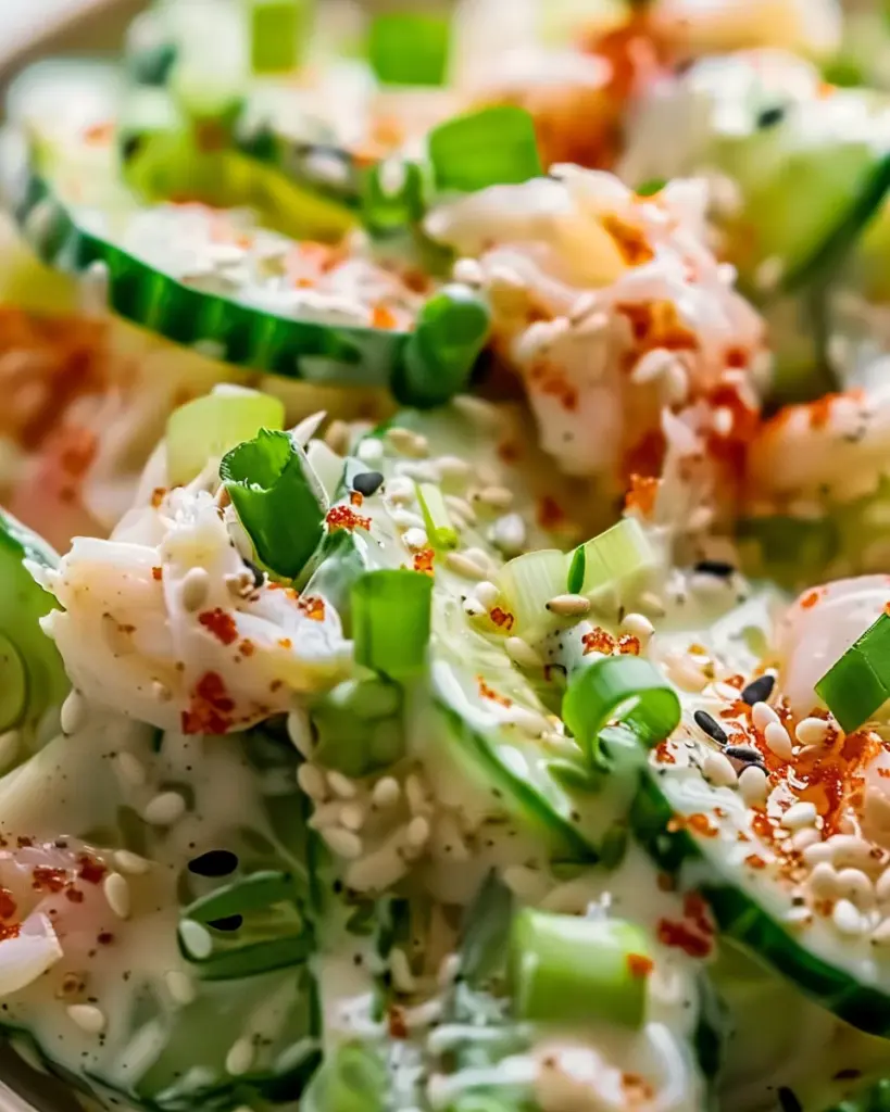 Cucumber Salad with Crab Meat Delight